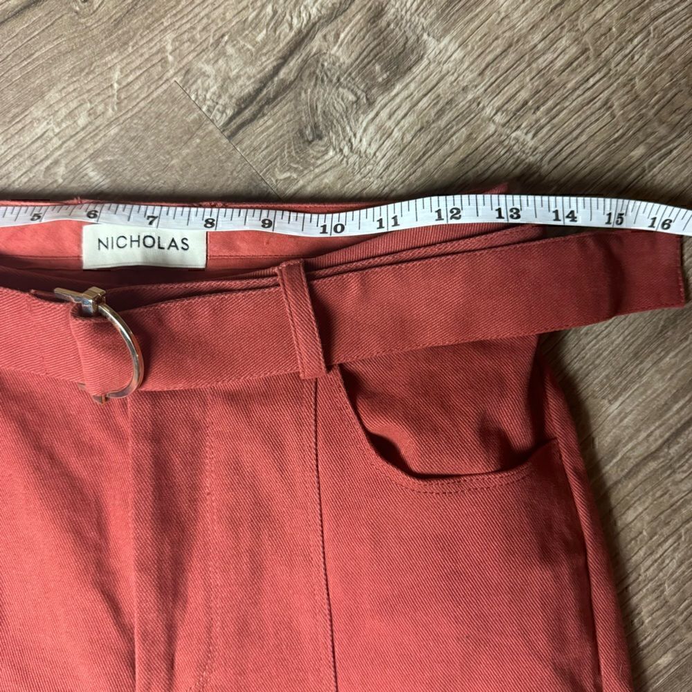 NICHOLAS Wide Leg Belted Trouser Pants - Size 2 - Excellent - Picture 7 of 10